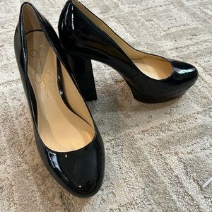 Jessica Simpson Black Patent Heels